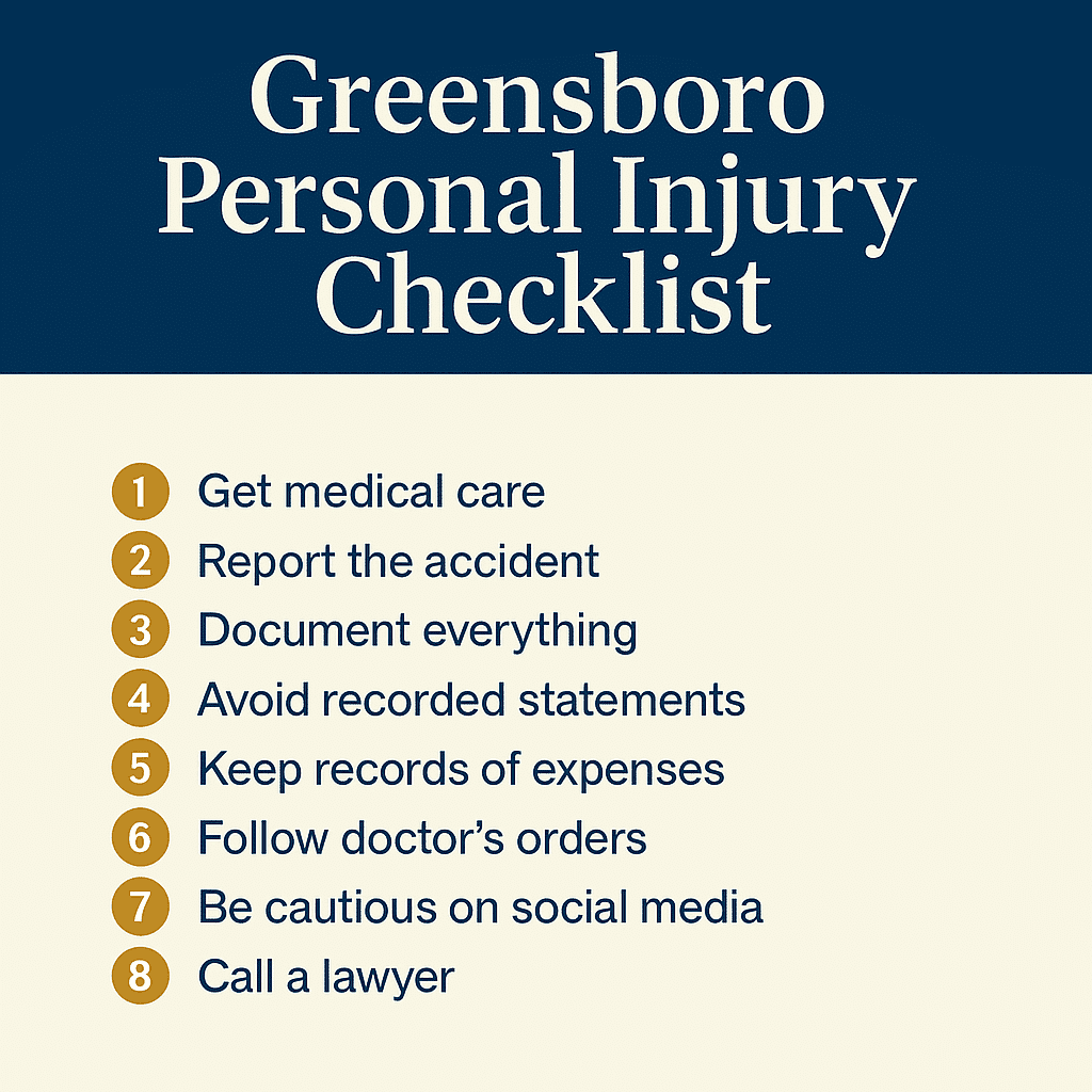 Personal injury checklist